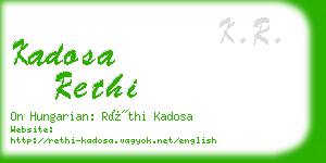 kadosa rethi business card